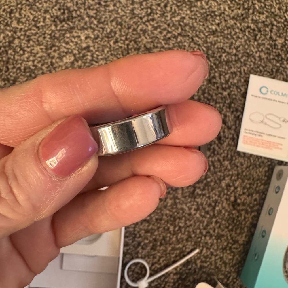 COLMi Smart Ring Fitness Tracker in Silver Size 8 NWTS - Picture 6 of 7